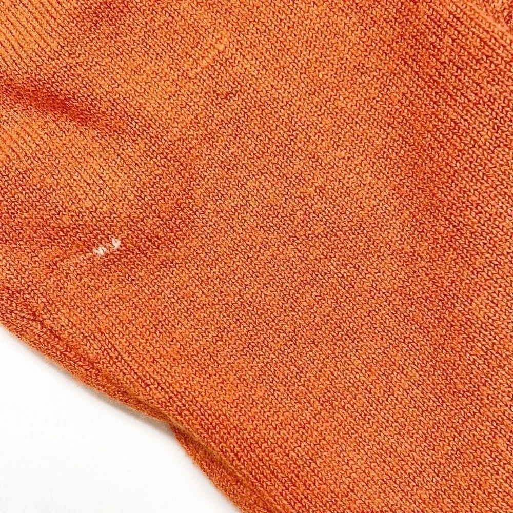Naranka orange floral knit button down cardigan